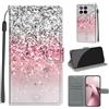 KENHONER Cover per Xiaomi 17T Pro 5G, fiocco di neve | Portafoglio Pelle PU, Magnetica, Resistente Agli Urti, Scomparto Carte Credito, Pieghevole, Flip Libro, Motivo