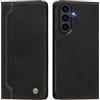 rongki Custodia per Samsung Galaxy S26 FE, Cover in Pelle Sintetica Portafoglio con Slot per Carte, Supporto, Chiusura Magnetica, Antiurto Case per Samsung Galaxy S26 FE, Nero