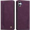 rongki Custodia per Samsung Galaxy A07 4G/5G, Cover in Pelle Sintetica Portafoglio con Slot per Carte, Supporto, Chiusura Magnetica, Antiurto Case per Samsung A07 4G/5G, Viola