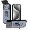 ESHUYI Cover per iPhone 18 Pro Max / 17 Pro Max con Custodia Fotocamera | Custodia antiurto con supporto ad anello, compatibile con supporti magnetici per auto, Blu