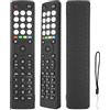 CTRLBETTER Custodia per telecomando in silicone compatibile solo con Hisense EN2J36H TV telecomando copertura protettiva antiurto con cordino (nero)