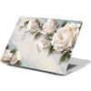 FFBOFFC Case per MacBook Pro 13 A1278 (versione con CD-ROM), Rosa bianca | 2012 2011 2010 2009 2008, Custodia rigida in plastica resistente alle crepe con grafica premium