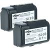 vhbw 2x batteria compatibile con IMET I060-AS037, M550S Wave L, BE5000 Radiocomando Industriale, Telecomando (2000mAh, 2,4V, NiMH) - Nero