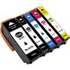 ESMONLINE Set di 5 cartucce compatibili per Epson 33XL T3345 Orange Epson Expression Premium XP-7100 XP-900, XP-830, XP-540, XP-530, XP-645, XP-640, XP-635, XP-630