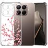 Choeeu ChoosEU Trasparente Cover per Xiaomi Mi 15T Pro con Fiori, Sakura Rosa | Sottile TPU Silicone Trasparente Custodia, Disegni Colorate Fiore Fiori Motivo, per Ragazza, Antiurto Protettiva Morbido Case