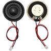 QUARKZMAN 2 Pezzi Altoparlante Piccolo 8 Ohm 2W Guscio Metallico Rotondo | 30mm Diametro, Magnete Minuscolo, Con Filo Terminale, 100mm, Micro Interno, Per DVD EVD Mini Home Audio