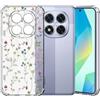 Choeeu ChoosEU Trasparente Cover per Xiaomi Redmi Note 14 Pro 5G, Colorata | Sottile TPU Silicone Trasparente Custodia, Disegni Colorate Fiore Fiori Motivo, per Ragazza, Antiurto Protettiva Morbido Case