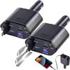 revolt alimentatore per auto: Set da 2 pezzi 4in1- Caricabatterie USB per auto, Potenza di carica totale: 66 W, porta USB-C (caricabatterie 12V, caricatore con display, accessori)