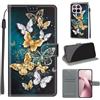 KENHONER Cover per Xiaomi 17T Pro 5G, farfalla d'argento | Portafoglio Pelle PU, Magnetica, Resistente Agli Urti, Scomparto Carte Credito, Pieghevole, Flip Libro, Motivo