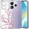 Choeeu ChoosEU Trasparente Cover per Xiaomi Redmi Note 14 5G, Sakura Rosa | Sottile TPU Silicone Trasparente Custodia, Disegni Colorate Fiore Fiori Motivo, per Ragazza, Antiurto Protettiva Morbido Case