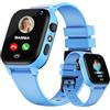 POKUJNFY Smartwatch Bambini GPS Chiama Telefono SOS Contatti Chat Sveglia | Torcia Modalità Classe Giochi Impermeabile IP68 Digitale Orologio Smartwatch Bambini Bambina Bambino Regali