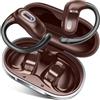 Qecnato Cuffie Open Ear,Cuffie Bluetooth Sport 5.4, 50 Ore, Auricolari Wireless con Ganci, Stereo HD, Auricolare Confortevole, Controllo Tattile, Impermeabili IPX7, Auricolari Running per Corsa, Marrone Scuro