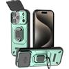 ESHUYI Cover per iPhone 18 Pro/iPhone 17 Pro con Custodia Fotocamera | Custodia antiurto con supporto ad anello, compatibile con supporti magnetici per auto, Verde