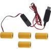 Mtucegi Eliminatori di batteria LR14 C da 6 V con interruttori | Sostituire 4 batterie LR14 C da 1,5 V con alimentatore USB per giocattolo elettrico, controller, scaldabagno