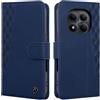 CASAFUNY Cover per Xiaomi Redmi Note 15 Pro Plus/Poco M8 Pro 5G,Blu | Custodia in Pelle Portafoglio,a Libro Custodia, RFID Magnetica Protettiva Flip Case per Xiaomi Poco M8 Pro