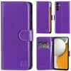 32ndShop 32nd Custodia a Portafoglio in Pelle PU per Samsung Galaxy A15, Case con Slot per Sched di Blocco RFID, Chiusura Magnetica e Supporto Integrato - Viola