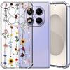Choeeu ChoosEU Trasparente Cover per Xiaomi Redmi Note 14 Pro 4G, Girasole | Sottile TPU Silicone Trasparente Custodia, Disegni Colorate Fiore Fiori Motivo, per Ragazza, Antiurto Protettiva Morbido Case