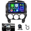 Ohradio Autoradio Mazda 2 2007-2014 Android 15 CarPlay Android Auto | 2+32 GB, GPS, con Wireless Carplay Android Auto Radio FM/RDS WiFi + Retrocamera + MIC - Autoradio 2DIN 9″