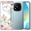 Choeeu ChoosEU Trasparente Cover per Xiaomi Redmi Note 14 Pro+ Plus 5G, Rosa Tulip | Sottile TPU Silicone Trasparente Custodia, Disegni Colorate Fiore Fiori Motivo, per Ragazza, Antiurto Protettiva Morbido Case