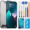 ARSSLY Schermo LCD per iPhone 17 A3520 A3258 A3519 A3521 6,3 pollici 3D Touch & Face ID Display Touch Screen Digitizer montato con kit di riparazione, nero