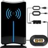 DTVSMARTSHOW Antenna TV digitale per Smart TV interno/esterno, antenna HD 2026 con amplificatore di segnale, supporta HDTV 4K 1080P, ricezione a lungo raggio, cavo coassiale lungo, facile installazione per tutti i