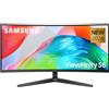 Samsung Monitor Gaming ViewFinity S5 S55GH (LS34H550GAUXEN), Curvo, 34 | 21:9, Ultra WQHD (3440 x 1440), HDR10, Frequenza di Aggiornamento 120Hz, AMD FreeSync Premium, Modalità Eye Saver, HDMI, DP