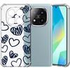 Choeeu ChoosEU Trasparente Cover per Xiaomi Redmi Note 14 Pro+ Plus 5G, Love | Sottile TPU Silicone Trasparente Custodia, Disegni Colorate Fiore Fiori Motivo, per Ragazza, Antiurto Protettiva Morbido Case