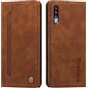 rongki Custodia per Samsung Galaxy A50/A30S/A50S, Cover in Pelle Sintetica Portafoglio con Slot per Carte, Supporto, Chiusura Magnetica, Antiurto Case per Samsung A50/A30S/A50S, Marrone