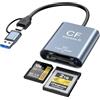 MTAKYI CFexpress di tipo B e lettore di schede SD,2 in 1 CFexpress Tipo B | USB3.2 Gen2 10Gbps Lettore di schede CFexpress Tipo B e SD,USB-C e USB-A,CFexpress TipoB Reader per Windows/Mac/Linux/Android