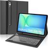 IVEOPPE Cover Tastiera per Samsung Galaxy Tab S10 FE Plus/S10 FE+ 13.1 Pollici 2025 | Keyboard con 7 Colori Illuminato Magnetico Staccabile, Italiano QWERTY, Custodia Tastiera Bluetooth con Portapenna, Nero