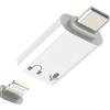 zoyuzan Adattatore Jack a Lightning USB C Maschio per iPhone 17 16 15 Pro MAX per iPad Compatibile con Samsung Galaxy S26 per Apple Tipo C Cuffie Cavo Audio DAC Connettore Dongle Cellulare Cuffie Telefono