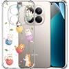 Choeeu ChoosEU Trasparente Cover per Xiaomi Redmi Note 15 Pro 4G con Fiori, Gatto | Sottile TPU Silicone Trasparente Custodia, Disegni Colorate Fiore Fiori Motivo, per Ragazza, Antiurto Protettiva Morbido Case