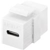 goobay Connettore Keystone USB-C™ 3.2 Gen 2 (10 Gbit/s) bianco femmina-femmina