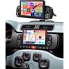 Inefala 4+64G Autoradio per Fiat Panda 2013-2020 Android 15 mit 7'' In-Cell Schermo Soporta Wireless Carplay und Android Auto Mirror Link Radio FM/RDS GPS WIFI Bluetooth SWC Telecamera Posteriore