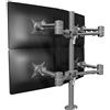 Dataflex ViewMate Style 622 - Braccio per monitor (portata max. 4 x 12 kg, diagonale dello schermo fino a 61 cm (24), compatibile VESA: MIS-D 75 x 75/100 x 100 mm), colore: Argento