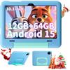 Blackview Tablet Bambini 10 Pollici, Android Tablet per Bambini 3 a 12 Anni, 12GB RAM + 64GB ROM/2TB TF, Controllo Genitori, Gemini AI 2.0, 8MP + 5MP, Face ID, 6600mAh/Widevine L1/WiFi/GMS/GPS/BT 5.0