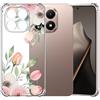 Choeeu ChoosEU Trasparente Cover per Xiaomi Mi 15T / 15 T con Fiori, Rosa Tulip | Sottile TPU Silicone Trasparente Custodia, Disegni Colorate Fiore Fiori Motivo, per Ragazza, Antiurto Protettiva Morbido Case