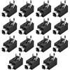 NA PCB Mount 2,5 mm 3 Pin Socket Headphone Stereo Jack Audio Video Connector PJ210 Black 15 pz
