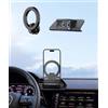 MaserWeller Supporto per telefono da auto per Audi A3 S3 RS3 2021 2022 2023 2024 2025 Accessori, rotazione a 360° compatibile con MagSafe, il supporto per cellulare non influisce sulla presa d'aria