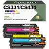 RUICAILI CS331 CS431 Cartuccia toner compatibile 20N20C0 20N20K0 20N20M0 20N20Y0 Uso di Ricambio per Lexmark CS331 CS331DW CS431 CS431DW CX331 CX431 Stampante (4, Nero Ciano Magenta Giallo)