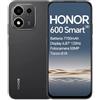 HONOR 600 Smart 5G, 4+256GB, Smartphone Sbloccato, Batteria 7700mAh, Display 6,87 120Hz, Pulsante AI, Fotocamera 50MP, Doppi Altoparlanti Stereo, Resistente alle Cadute 2,5m, IP64