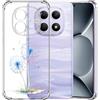 Choeeu ChoosEU Trasparente Cover per Xiaomi Redmi Note 15 5G, Blu Dente di leone | Sottile TPU Silicone Trasparente Custodia, Disegni Colorate Fiore Fiori Motivo, per Ragazza, Antiurto Protettiva Morbido Case