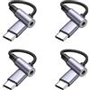 XRYIMYI 4PCS Adapter USB C Su Jack 3.5MM Cuffie Audio Adattatore, USB C Jack AUX Con Chip DAC HiFi, Plug And Play Per Smartphone Tablet Laptop, Suono Stabile E Design Resistente