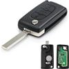 Heart Horse Chiave Telecomando a 3 pulsanti con lama VA2 Segnale ASK 433MHz ID46 Chip Flip Pieghevole per Peugeot 307 CC 308 407 607 Partner Citroen Berlingo Picasso Xsara CE0536 Chiave a Distanza