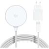 HJCE Qi2 25W Caricatore Magnetico Caricabatterie (1,8 m) per iPhone Serie 18-12 | per Apple MagSafe, per Samsung Galaxy S26 Ultra, per Google Pixel 10 Pro XL, Cavo 1,8 m, con alimentatore da 30W, portatile