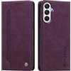 rongki Custodia per Samsung Galaxy A05S/F14 4G, Cover in Pelle Sintetica Portafoglio con Slot per Carte, Supporto, Chiusura Magnetica, Antiurto Case per Samsung A05S/F14 4G, Viola