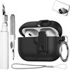 Generic Lucchetto Custodia Compatibile con AirPods 5/4 con Kit Di Pulizia | Lucchetto Cinturino Da Polso Compatibile con Airpods 5/4 Ricarica Wireless Antiurto Resistente Alle Cadute Per Uomo Donna