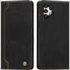 rongki Custodia per Samsung Galaxy A04 4G/A04S/M13 5G, Cover in Pelle Sintetica Portafoglio con Slot per Carte, Supporto, Chiusura Magnetica, Antiurto Case, Nero
