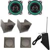 IPNOSIS Kit 2 casse IP-01100 per Fiat Panda 141 dal 1986 al 2003,+ 2 Box anteriori + 2 Griglie Colore Grigio da 10cm + Antenna AM/FM da montante