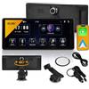 Technaxx Display CarPlay & Android Auto Senza Fili da 10,26 Pollici con Dashcam - Schermo Autoradio Portatile con Fotocamera Full HD, Bluetooth 5.0, Trasmissione AUX e FM, Touchscreen - TX-367